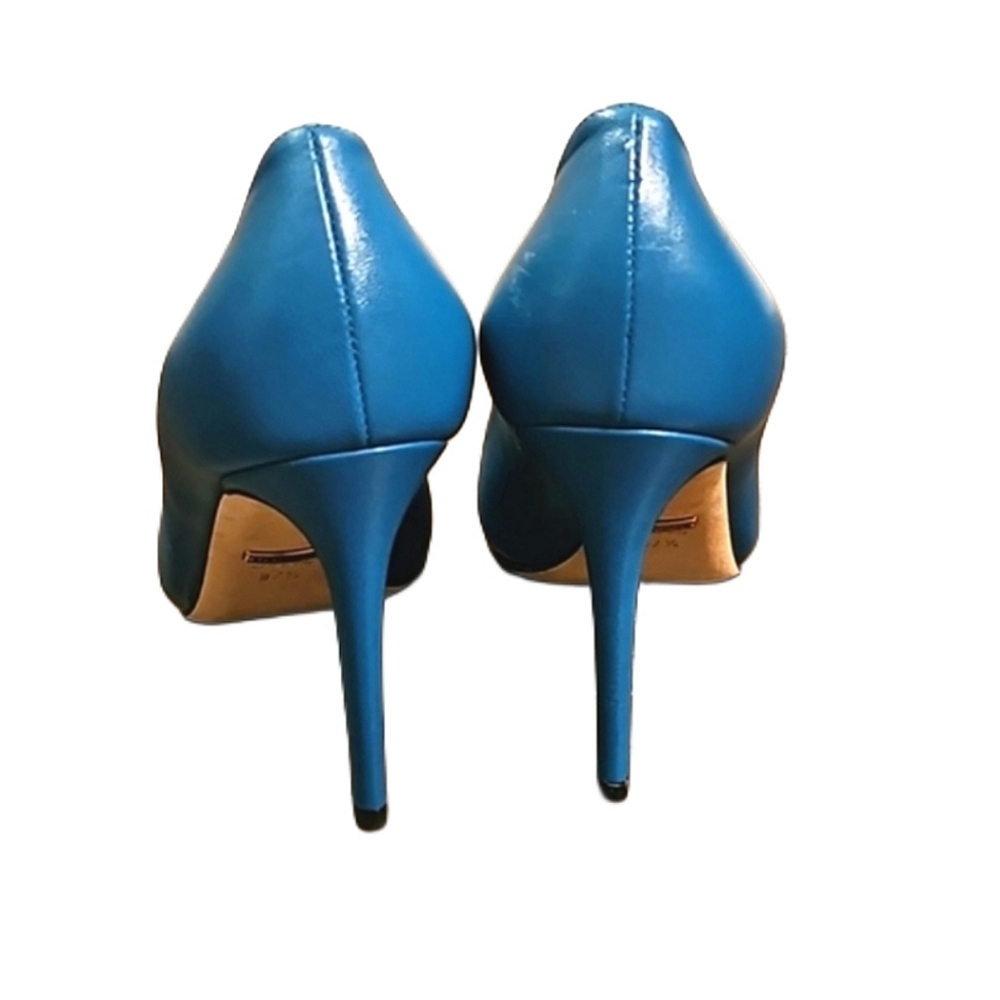 ❤️SPECIAL❤️GUCCI Teal Leather Stiletto Pumps - Picture 7 of 13
